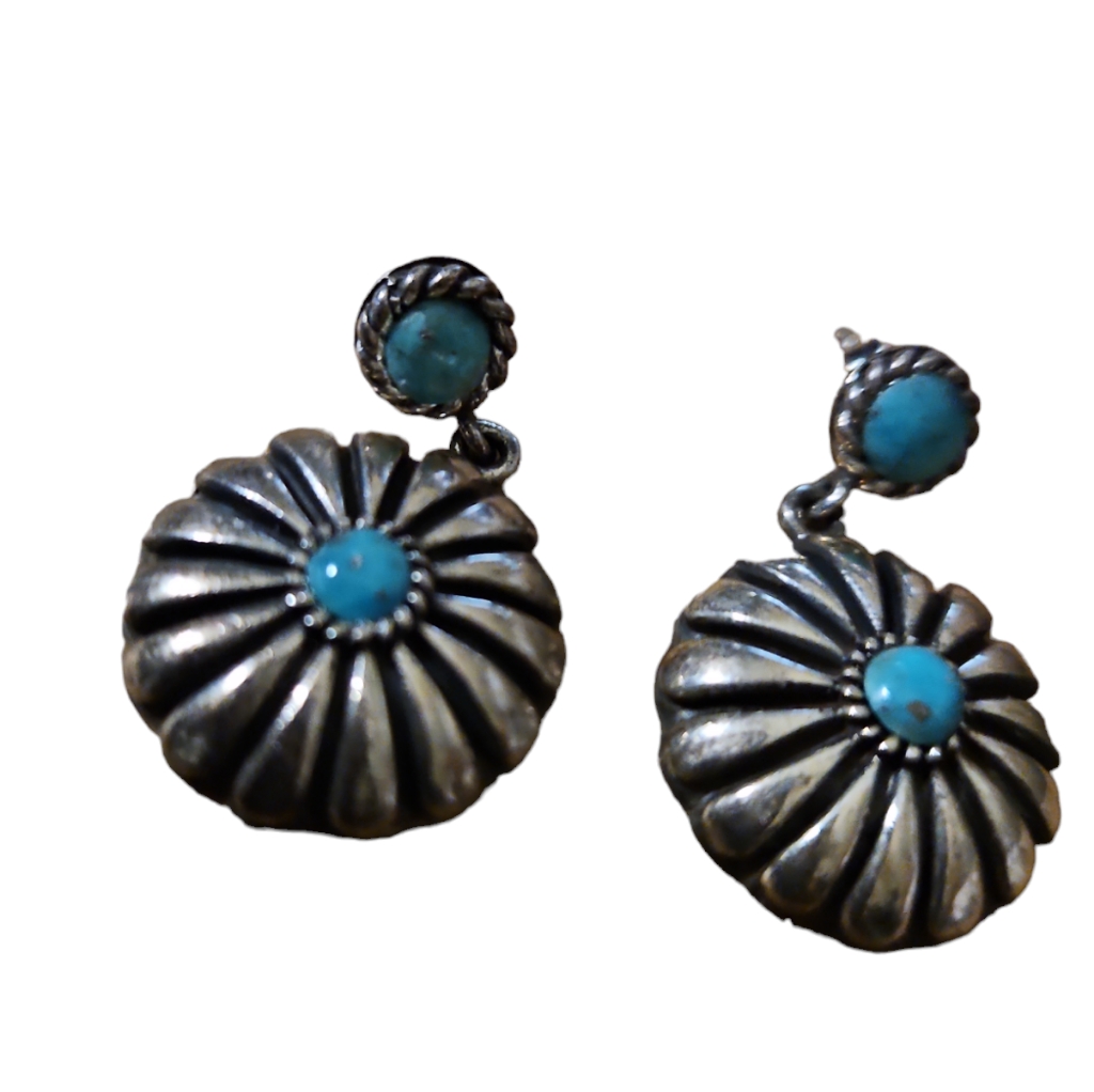 Retired Barse Sterling Turquoise Earrings 95$